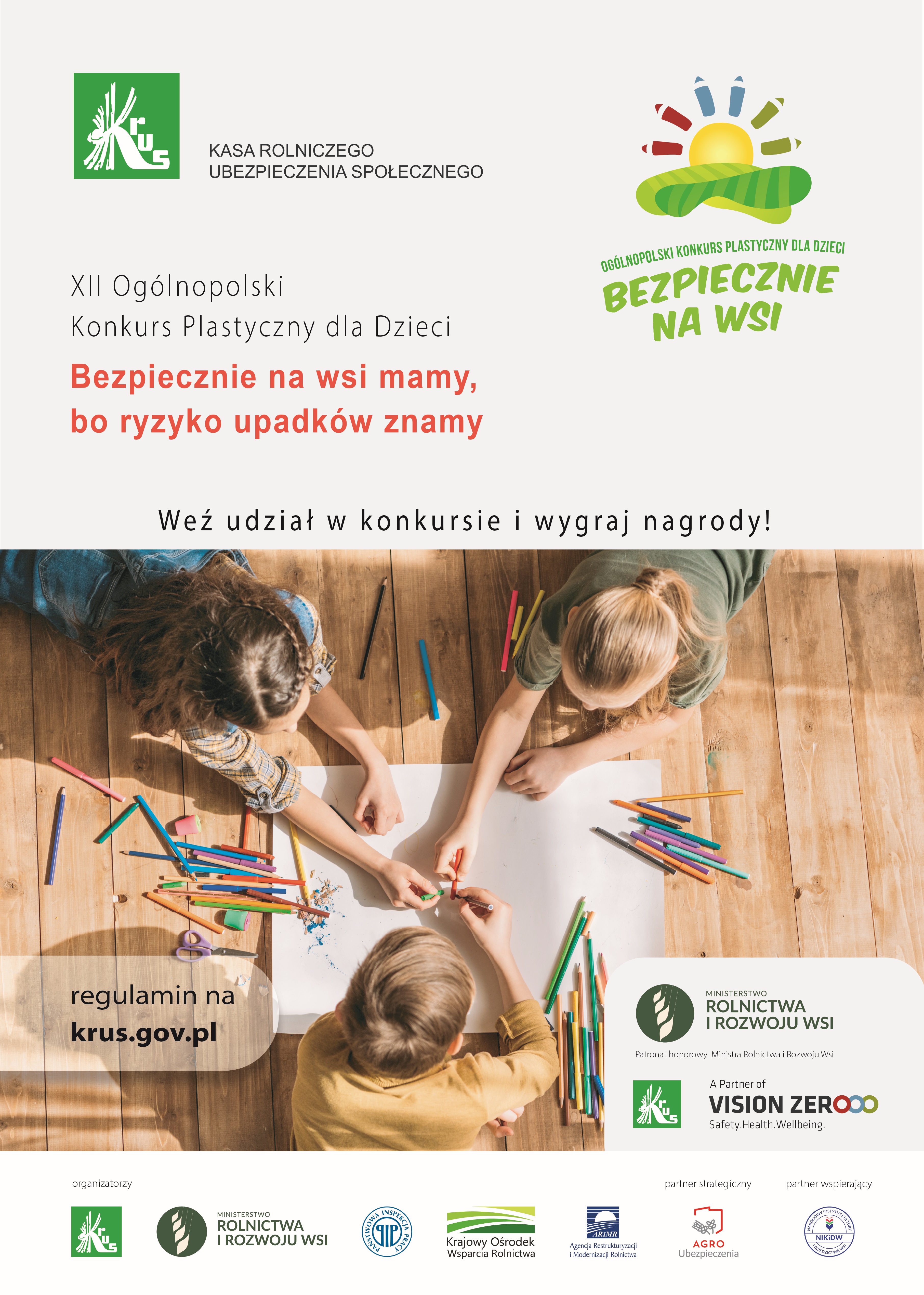 Plakat XII Ogólnopolskiego Konkursu Plastycznego dla Dzieci